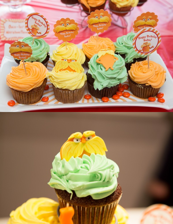 lorax party cupcakes